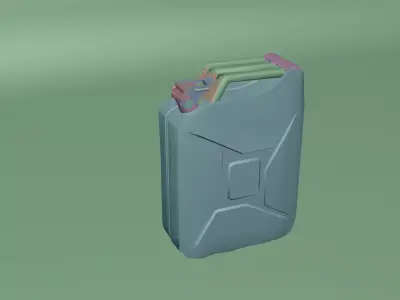 Old Rusty Fuel Canister PBR Game Ready Low-poly 3D model