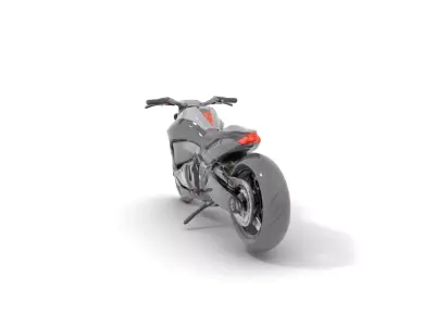 Sleek Black Motorcycle model pack Low-poly 3D model purchase