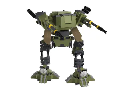 MocBricks3D - 631003 Military Mech 3D print model