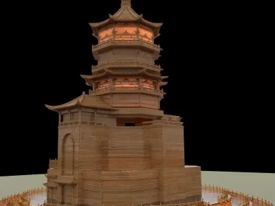 Chinese ancient building 3D model purchase