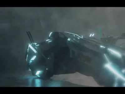 Sci Fi Bike  Medium poly Free 3D model