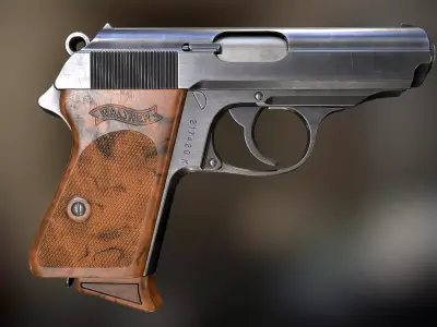  Walther PPK Low-poly 3D model