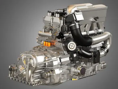 Altima Hybrid - 4 Cylinder 2012 Engine and Transmission  3D model