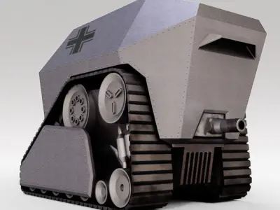 WWII German Concept Tank Free 3D model