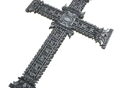 3 Christian cross V 08 3D model