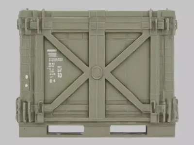 Cargo Box Model Low-Poly Low-poly 3D model