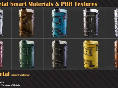 30 Metal Smart Materials and PBR Textures - VOL 09   Texture