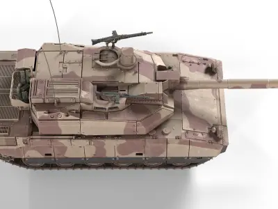 AMX-56 Leclerc tank Low-poly 3D model