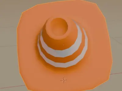 Traffic cone model - low poly Low-poly 3D model