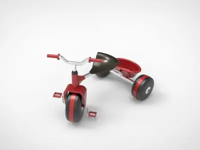 Kids Bicycle Low-poly 3D model