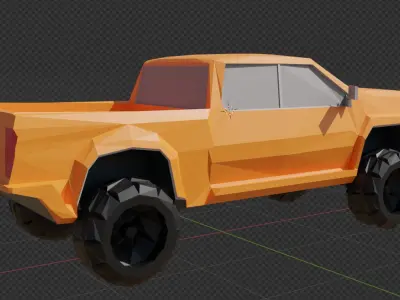 Free Low-Poly Truck Free low-poly 3D model
