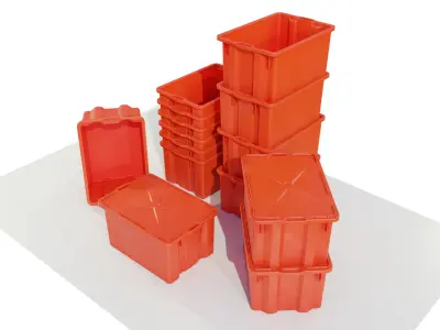 Plastic Crates 3D model purchase