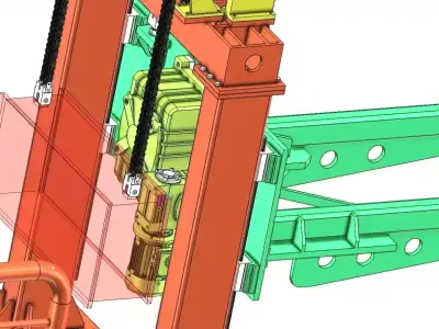Frame Lifter and Welding Positioner For Truck Chassis etc 3D model