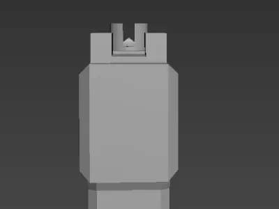 Low Poly 3D Model Of UZI Free low-poly 3D model