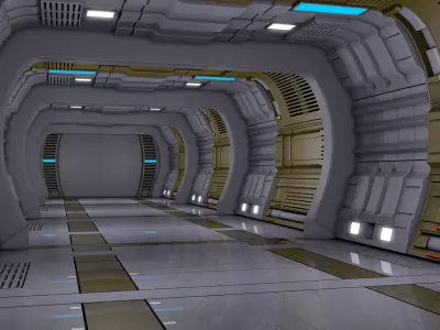 Sci Fi Corridor Room 3D model purchase