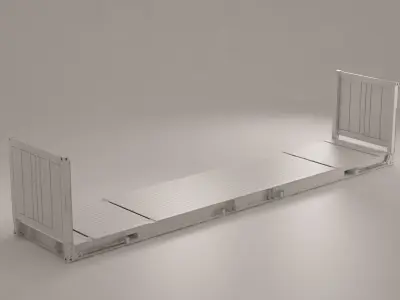 Container - 40 FlatRack  3D model
