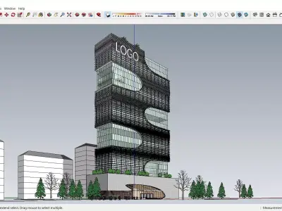 Sketchup Office building J4 3D model