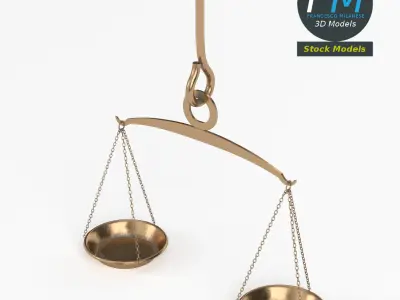 Handheld balance scale 3D model