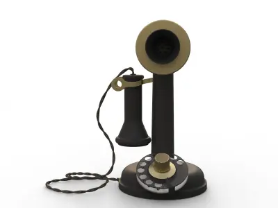 antique ancient table phone 3D model