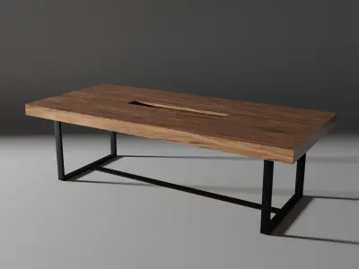 Industrial-style Conference Furniture Set 3D model