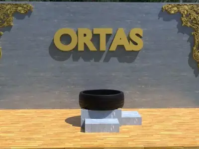 ORTAS TIRE NO 12 GAME READY Low-poly 3D model