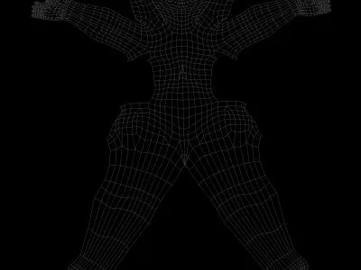 Cartoon woman part 1 3D model