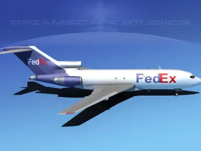 Boeing 727-100 FedEx 3D model