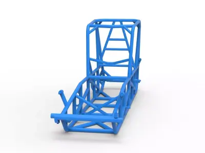 Frame of Vintage Dirt Silver Crown Car Scale 1 to 25 3D print model
