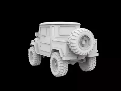Toyota Offroad Truck 3D Print Model 3D print model purchase