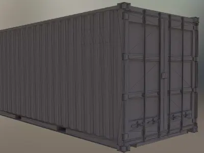 20ft Shipping Container Low-poly 3D model