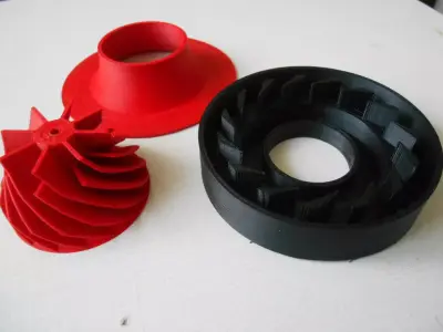Turbocharger with electric motor Free 3D print model