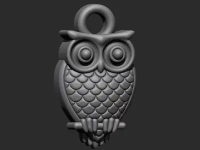 Owl Pendent 01 3D print model