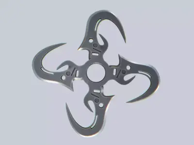Shuriken Low-poly 3D model