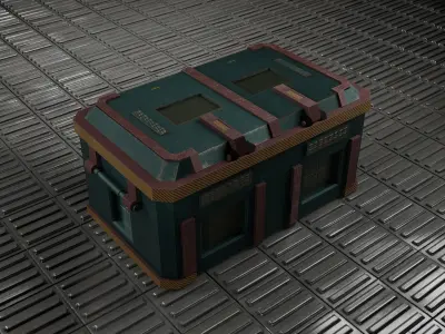 container box  low-poly Free low-poly 3D model