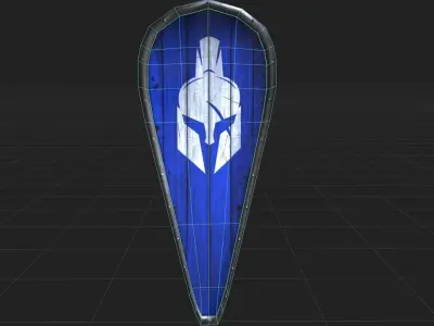 Long Shield Low-poly 3D model