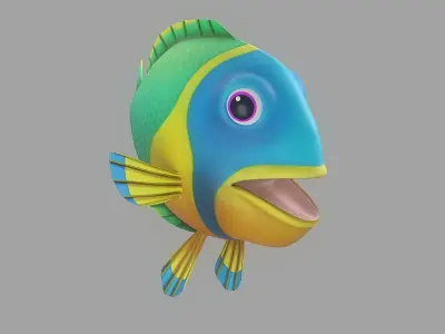 Cartoon Fish 21 Low-poly 3D model