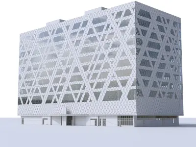 Business Centre Low-poly 3D model