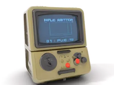 Retro Military Console Model Pack for Vintage Themed Projects Low-poly 3D model