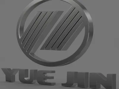Yuejin logo 3D model