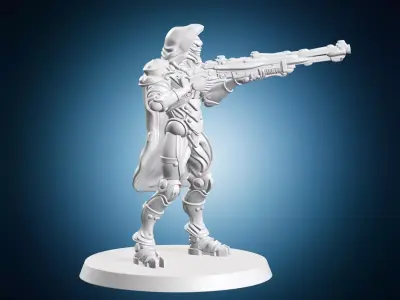 Warforged Sniper Miniature 3D print model