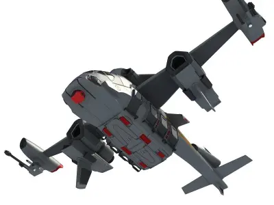 Futuristic Spaceship  3D model