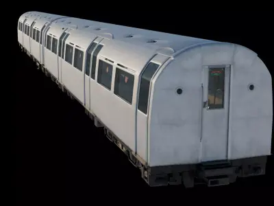 Modern Subway Train Car  3D model