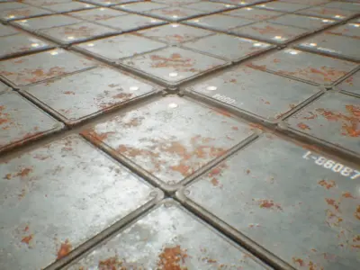 PBR Seamless Sci-Fi Texture 45 Low-poly 3D model