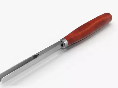 V Chisel 45deg 3D model