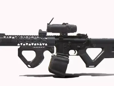 M4A1 SPACE TROPER Low-poly 3D model