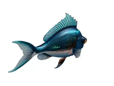 Stylized Robotic Angler Fish Model 3D model
