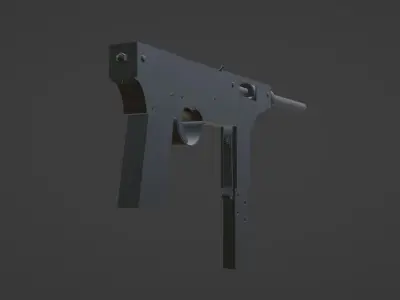 Luty Submachine gun Low-poly 3D model purchase