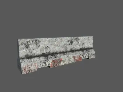 Traffic Barriers Low-poly 3D model purchase