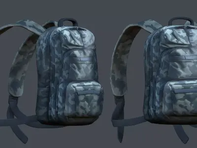 Backpack Camping Generic military human bag storqge  Low-poly 3D model