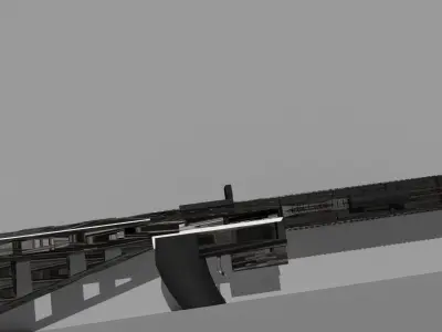Futuristic assault rifle sci fi Low-poly 3D model